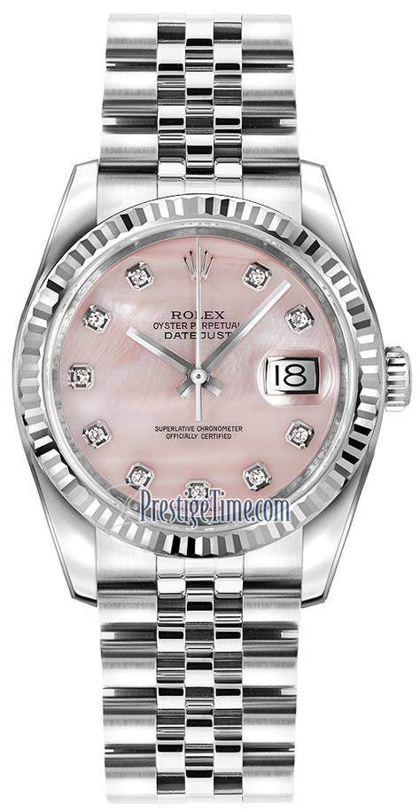 ladies stainless mop used rolex|rolex datejust 36mm pink.